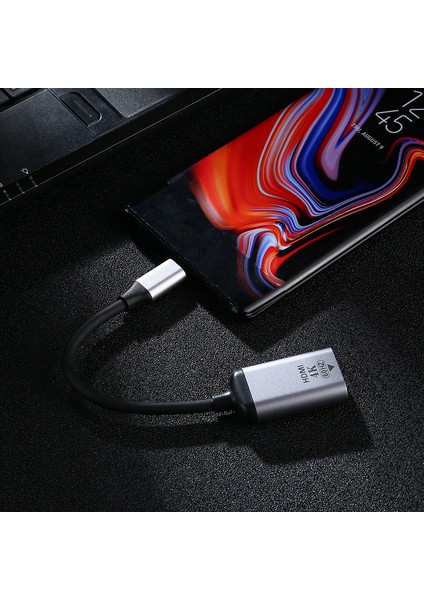 C 4K 60Hz HDMI Famal MACBOOK Için C Tip C Erkek Adaptör Kablosu Samsung Galaxy S10 Huawei Mate P20 Pro (Yurt Dışından)