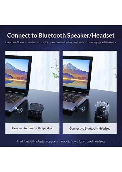C Orıco Bta -508 USB Bluetooth 5.0 Adaptör Pc Dizüstü Bilgisayar Için Mini Kablosuz Donle - Siyah (Yurt Dışından)