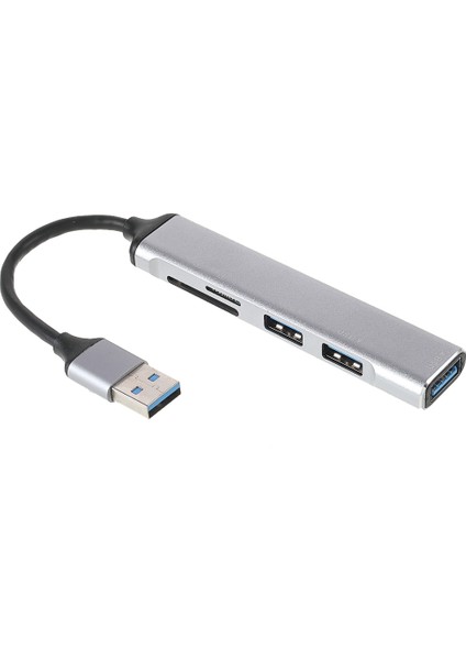C USB 3.0 5-In-1 Hub Splitter 3 x Usb3.0 5gbps Yüksek Hızlı Şanzıman Tf Sd Kart Okuyucu Adaptörü (Yurt Dışından)