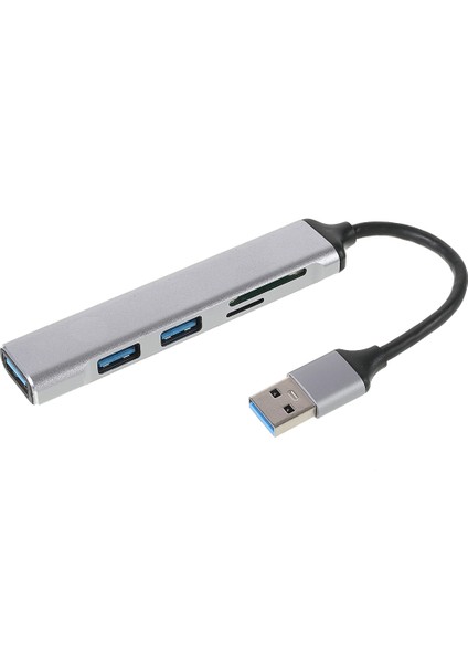 C USB 3.0 5-In-1 Hub Splitter 3 x Usb3.0 5gbps Yüksek Hızlı Şanzıman Tf Sd Kart Okuyucu Adaptörü (Yurt Dışından)