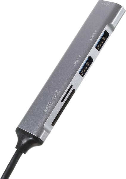 C USB 3.0 5-In-1 Hub Splitter 3 x Usb3.0 5gbps Yüksek Hızlı Şanzıman Tf Sd Kart Okuyucu Adaptörü (Yurt Dışından)