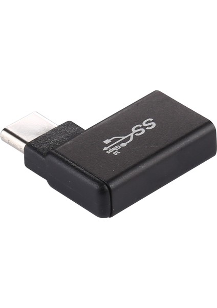 C 90 Derece Sağ Açılı C Tipi Erkek - USB 3.0 Dişi Dönüştürücü 10GBPS Veri Adaptörü (Yurt Dışından)