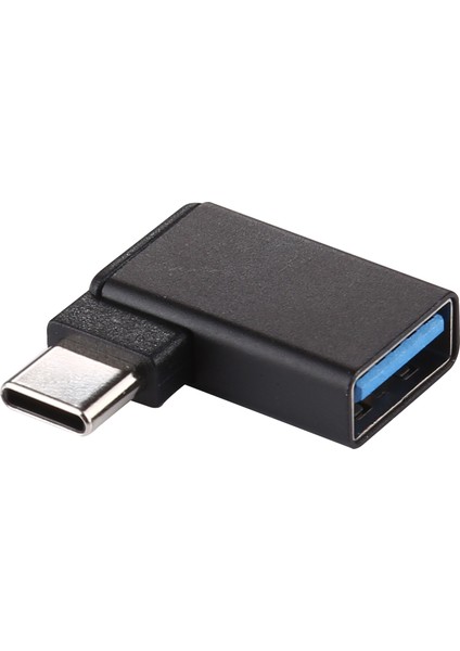 C 90 Derece Sağ Açılı C Tipi Erkek - USB 3.0 Dişi Dönüştürücü 10GBPS Veri Adaptörü (Yurt Dışından)