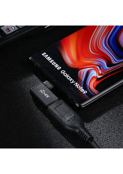 C 90 Derece Sağ Açılı C Tipi Erkek - USB 3.0 Dişi Dönüştürücü 10GBPS Veri Adaptörü (Yurt Dışından)