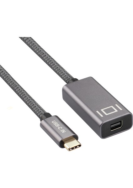 C Örgülü USB C'den Mini Displayport Adaptör Kablosu 4K 60Hz Usb-C Erkek-Mini Dp Dişi Dönüştürücü Veri Aktarım Kablosu (Yurt Dışından)