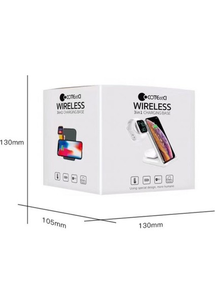 Coteetci CS5169 Magsafe Charger 3in1 Şarj Ünitesi Phone+Watch+Airpod