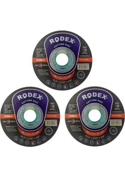 Rodex Inox Metal Kesici Taş Disk 115 X 1 Mm 3 Adet fiyatları