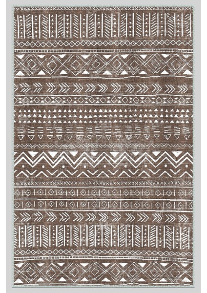 Iskandinav Kilim Desenli Halı, Dokuma Taban Dekoratif Şönil Halı