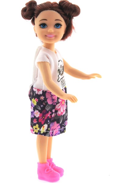 Çiçek Etekli 14 cm Sarışın Tekli Kız Bebek modelleri