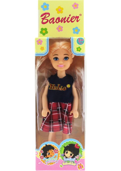 Pitikareli Etekli 14 cm Sarışın Tekli Kız Bebek