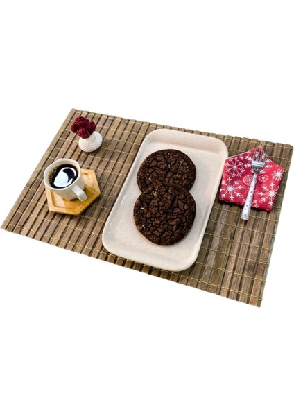 Bambu Hasır Amerikan Servis Tabak Altlığı 6 Adet