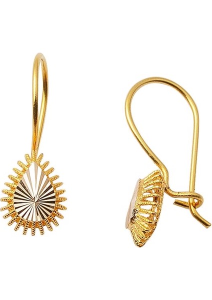 Damla 14 Ayar Altın Sarkıt Küpe