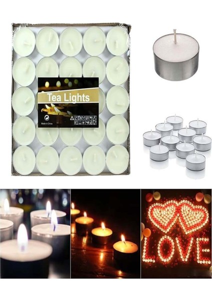 Beyaz Tealight Mum 50' Li fiyatları