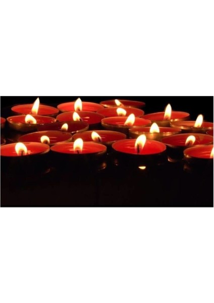 Kırmızı Tealight Mum 50 Adet