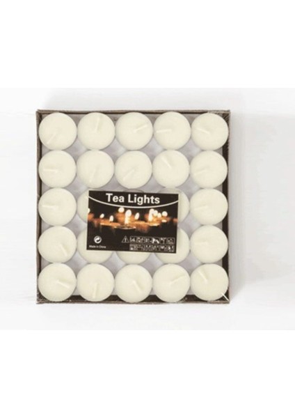 Kokusuz Tealight Mum (50 Adet) - Beyaz