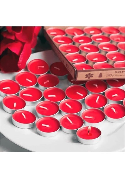 Tealight Mum 25'li Paket-Kırmızı fiyatları