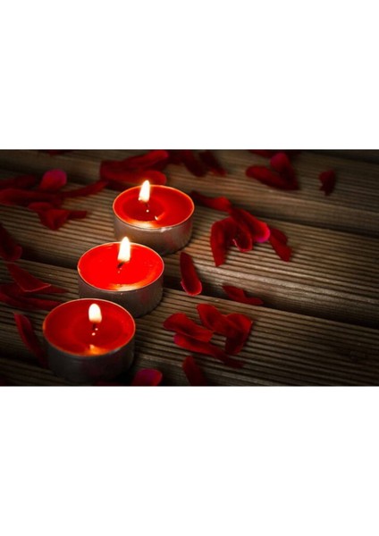 Tealight Mum 25'li Paket-Kırmızı modelleri