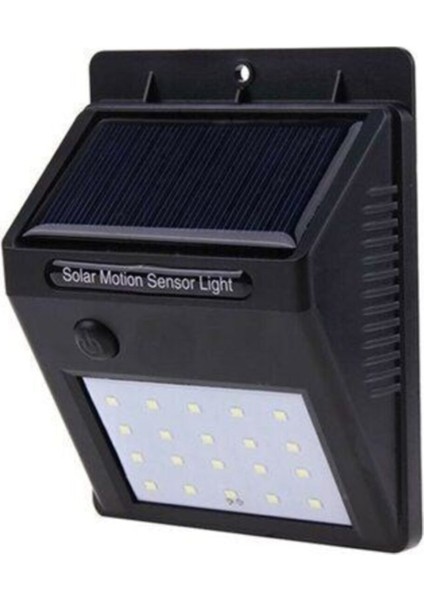 Güneş Enerjili Sokak Lambası Solar Bahçe Armatürü Aydınlatması Dış Mekan Işık 20 LED
