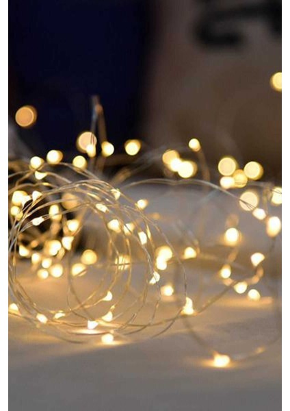 Peri LED Işık 10 Metre (Sarı) Pilli LED