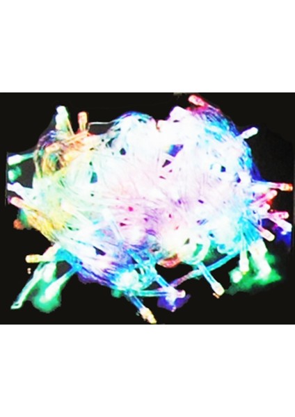 Yılbaşı Renkli LED Işık 10M Şeffaf Kablo
