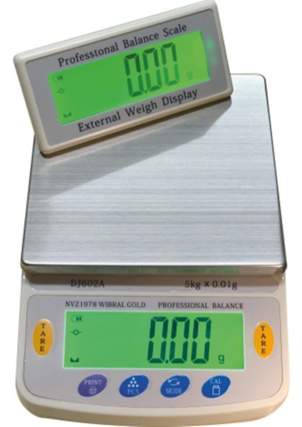 Diamond Dijital Göstergeli Çift Ekran Hassas Terazi (5 Kg-0.01)