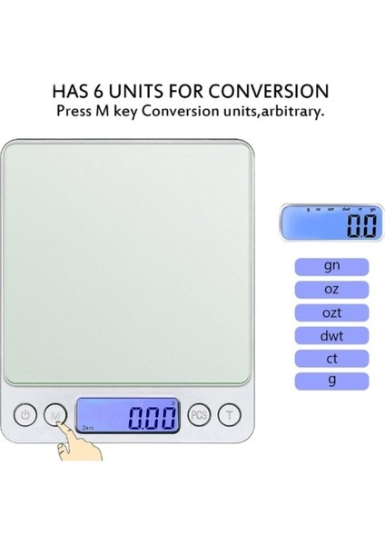 Dijital Hassas Terazi Tartı 500 Gr./ 0.01 Gr. THR124 fiyatları