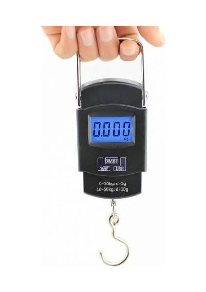 El Kantarı 50 kg Kapasiteli Asmalı Portatif Kancalı El Tartısı Dijital LCD Ekranlı Kantar Ta fırsatları