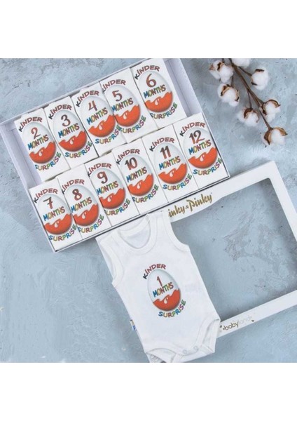 Kinder Süpriz Baskılı 12'li Atlet Badi Set
