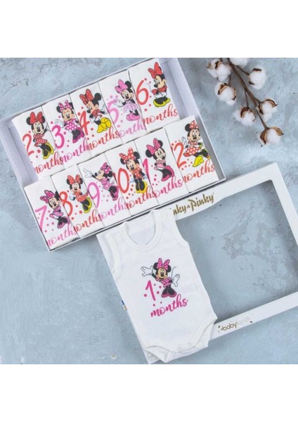 Minnie Girl Baskılı 12'li Atlet Badi Set
