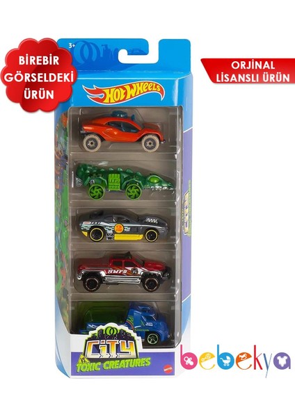 Hot Wheels Beşli Araba Seti 2020 Toxıc Creatures GTN46