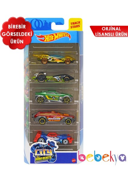 Hot Wheels Beşli Araba Seti 2020  Vs Robo Beasts GHP63