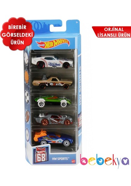 Hot Wheels Beşli Araba Seti 2020 Hw Sports GTN37