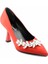 Kırmızı Saten Kadın Klasik Topuklu Ayakkabı K015961346 3