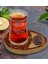 Kişiye Özel Retro Motif Tasarımlı Doğal Ahşap Tabaklı Heybeli Çay Bardağı Sunum Seti Model 1 1
