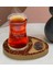 Kişiye Özel Retro Motif Tasarımlı Doğal Ahşap Tabaklı Heybeli Çay Bardağı Sunum Seti Model 1 2