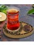Kişiye Özel Retro Motif Tasarımlı Doğal Ahşap Tabaklı Heybeli Çay Bardağı Sunum Seti Model 6 1