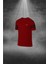 Erkek Bordo Dri-Fit Kumaş Baskısız Günlük Rahat Tişört Şort Spor Takım Seti S-3xl 2