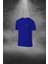 Erkek Mavi Dri-Fit Kumaş Antrenman ve Koşu Için Konforlu Cepli Düz Tişört Şort Seti S-3xl 2