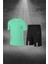 Büyük Beden Erkek Su Yeşili Dri-Fit Kumaş Cepli Düz Kısa Kol Konforlu Rahat Tişört Şort Alt Üst Spor Seti 4XL-10XL 1