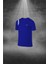 Büyük Beden Erkek Mavi Dri-Fit Kumaş Cepli Baskısız Bisiklet Yaka Sporcu Tişört Şort Alt Üst Ikili Takım 4XL-10XL 2