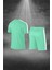 Büyük Beden Erkek Su Yeşili Dri-Fit Kumaş Baskısız Yuvarlak Yaka Kısa Kol Tişört Şort Alt Üst Spor Takım 4XL-10XL 4