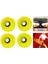 4x Longboard Wheels Set Yüksek Performanslı Kaykay Millete Bakım Tekerleği Sarı (Yurt Dışından) 4