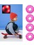 4pcs Aydınlık Silindir Skate Wheels Longboard Çift Sıralı Paten Pembesi Için Aydınlatıyor (Yurt Dışından) 5