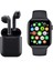 Akıllı Saat T500 ve Airpods 12 Kablosuz Kulaklık Siyah 2