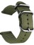 18 Mm Yıkanabilir Naylon Kanvas Kordonlu Saat Gümüş Yüzük Tokalı Ordu Yeşili (Yurt Dışından) 1