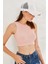 Kadın Sıfır Kol Kaşkorse Crop Bluz 3