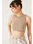 Kadın Sıfır Kol Kaşkorse Crop Bluz 1