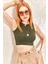 Kadın Sıfır Kol Kaşkorse Crop Bluz 4