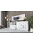 Rafli Dolapli Çekmeceli Konsol Beyaz 226 cm KNS-1113-Ç 3