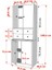 Dolapli Çekmeceli Vitrin Beyaz 65 cm VTR-1005-Ç 5
